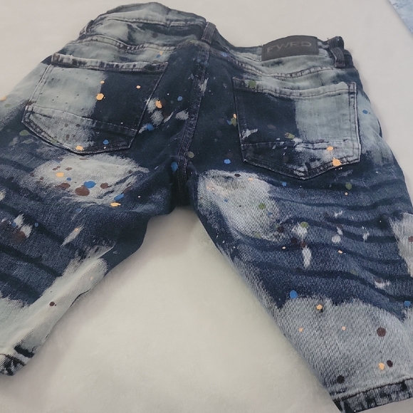 FWRD Denim Paint Splatter Jean Shorts Size 32 - Picture 7 of 10